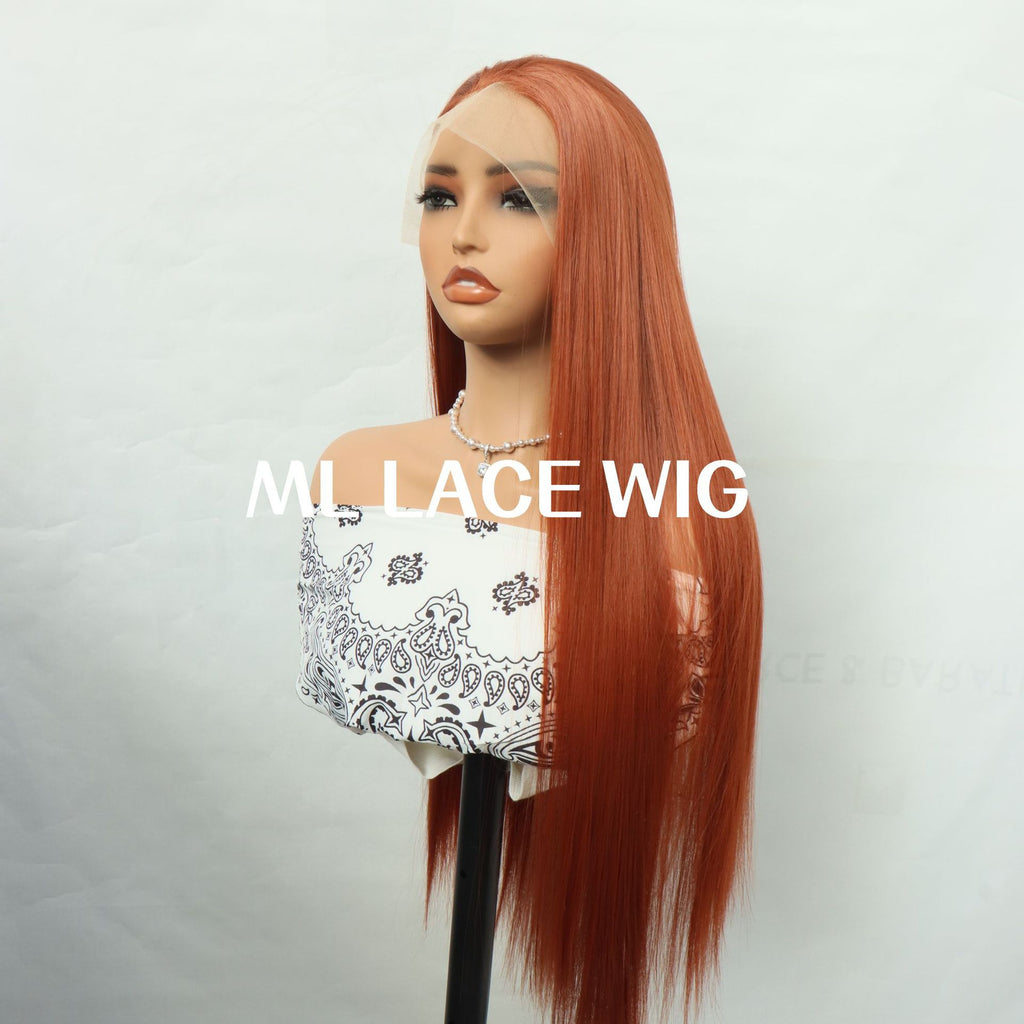 Front part of lace hand-woven wig