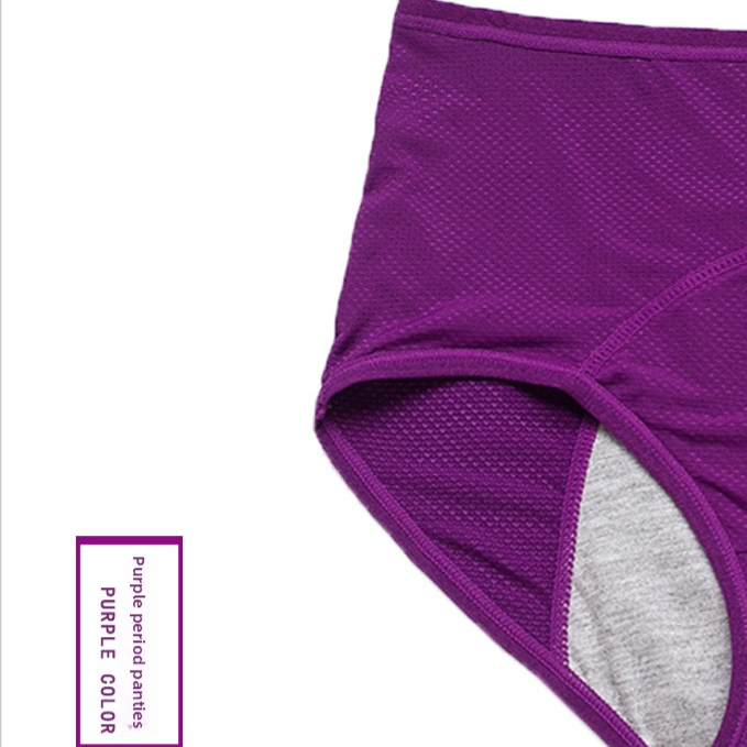 Ice Silk Women Leak Proof Menstrual Underwear Mid Waist Sanitary Panties