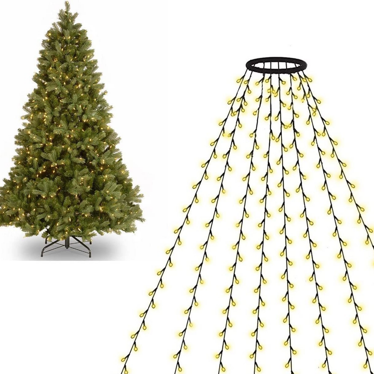 LED Waterfall Christmas Tree Lights