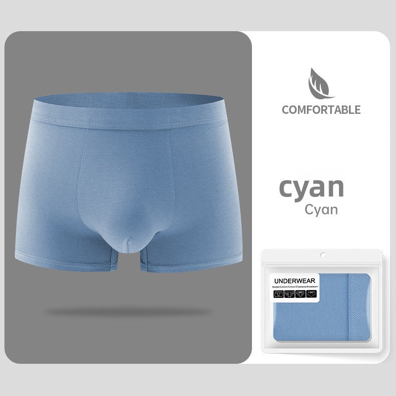Men's Breathable Modal Mid-Waist Boxer Briefs teemdrop