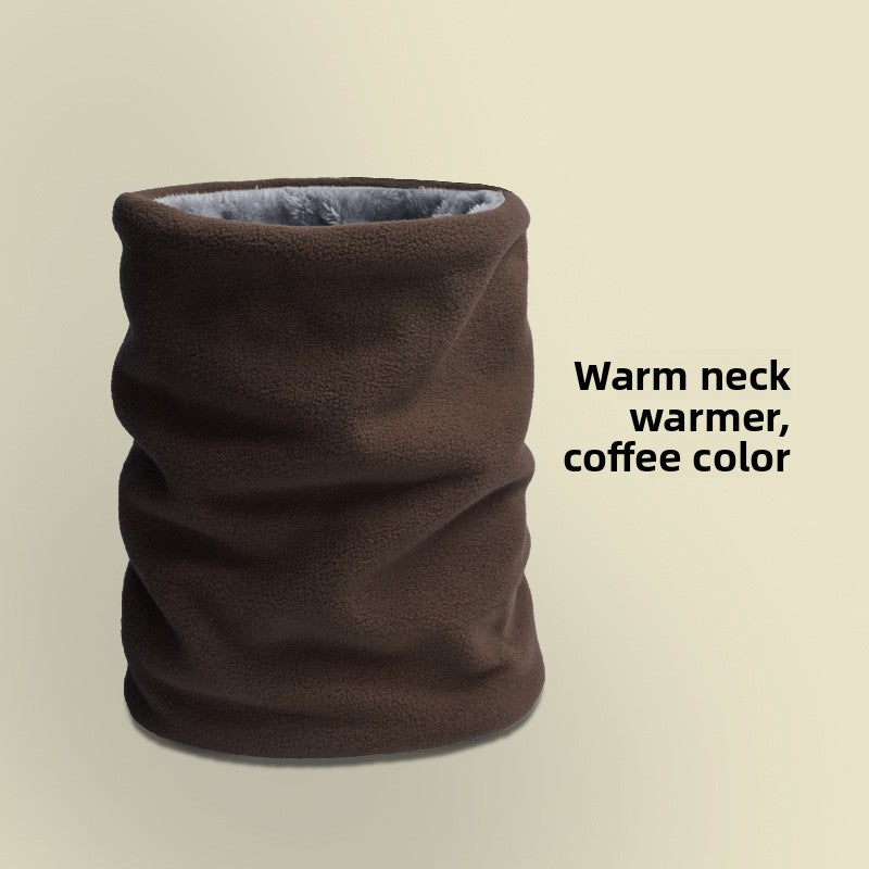 Winter Windproof Fleece-Lined 2-in-1 Face Mask Hat Scarf Set teemdrop