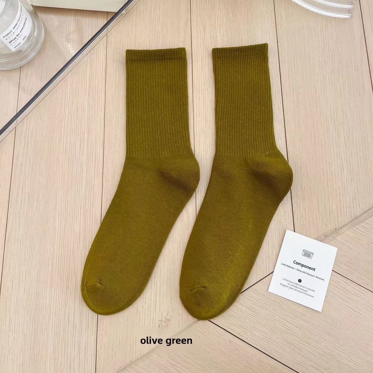 Unisex Combed Cotton Mid-Calf Socks teemdrop
