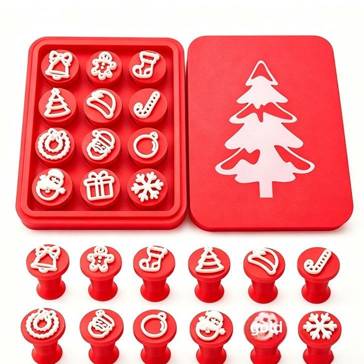 Christmas-themed soft rubber stamp