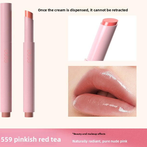 Film-Forming Solid Lip Gloss, Water-Glossy Mirror Finish, Long-Lasting Non-Transfer Plumping Lipstick Pen with Fine Shimmer teemdrop