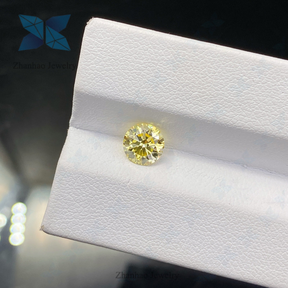 Lab Grown Round Yellow Diamond