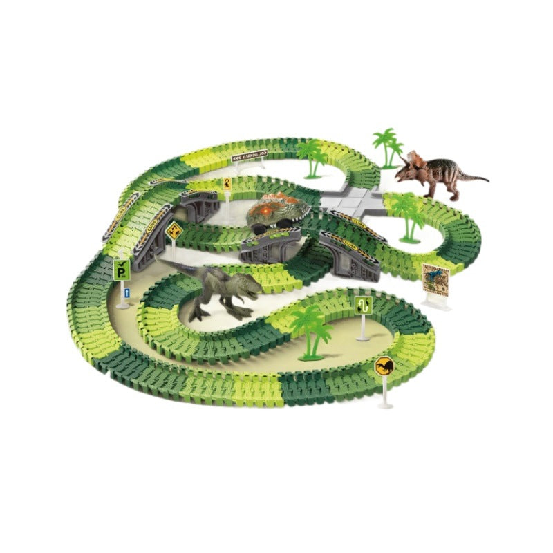 Dinosaur track vehicle children's toy