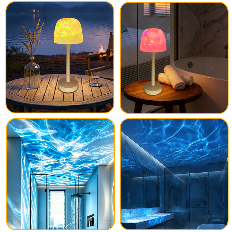 Water Ripple Projection Table Lamp with Remote Control