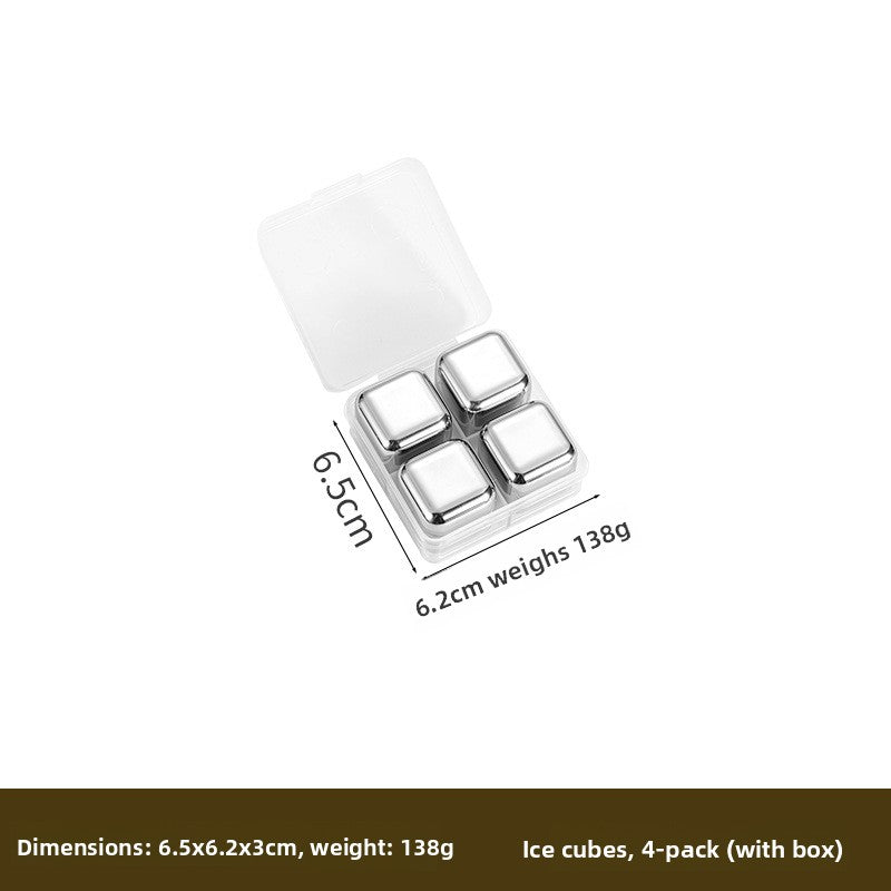 Reusable Stainless Steel Ice Cubes for Drinks