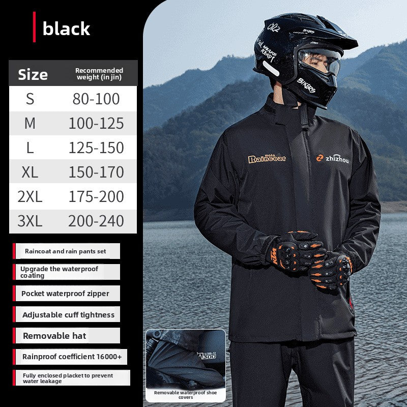 Special raincoat for delivery riders, rainproof and detachable design teemdrop