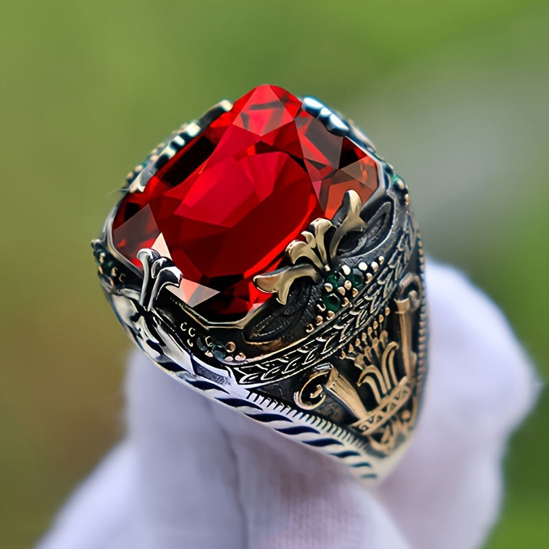 Luxury Gemstone Alloy Ring