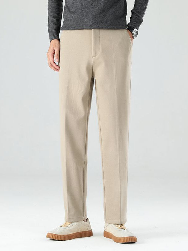 Men's Casual Pants Straight-Leg Drapey Dress Pants Long Pants teemdrop