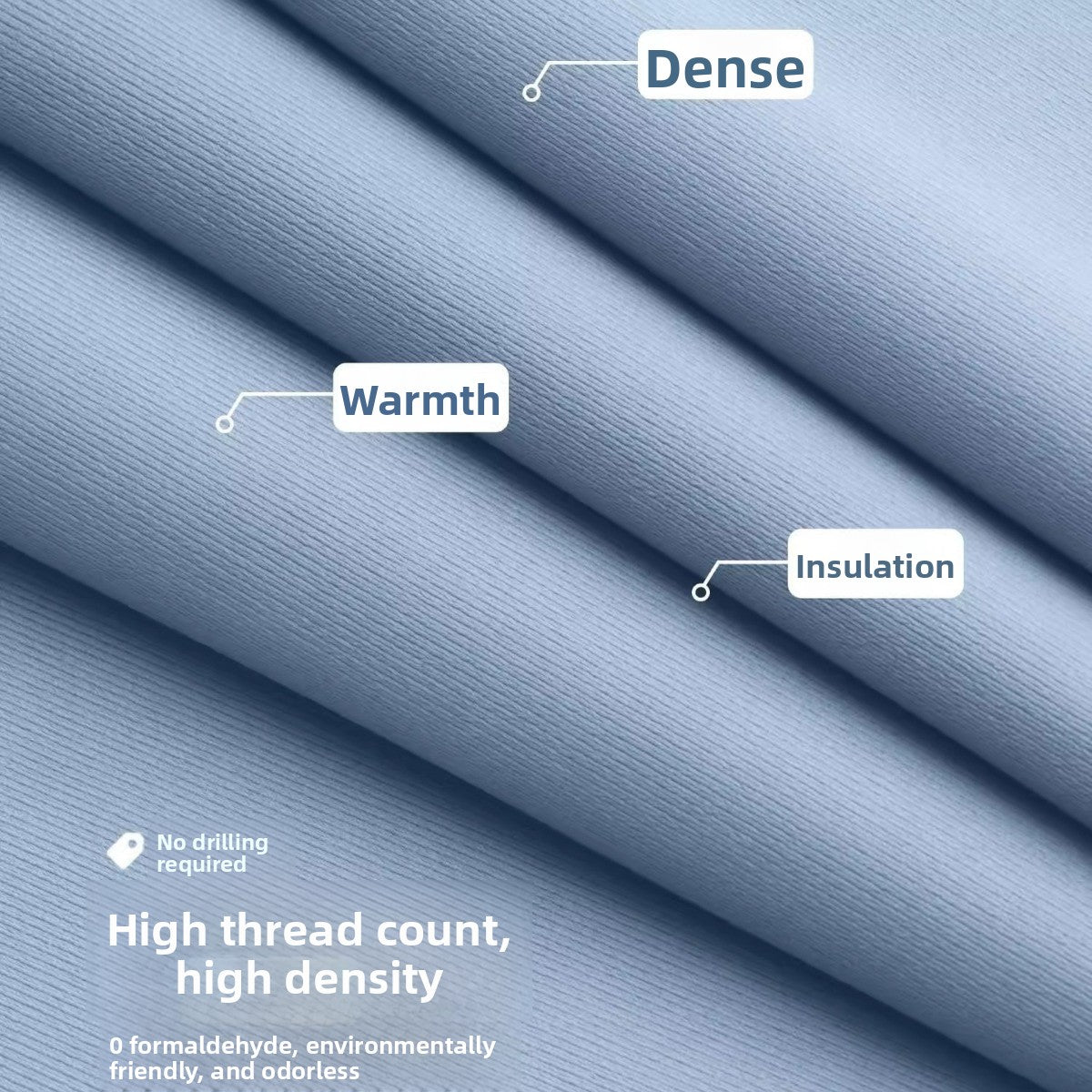Wireless blackout curtains without holes drilled