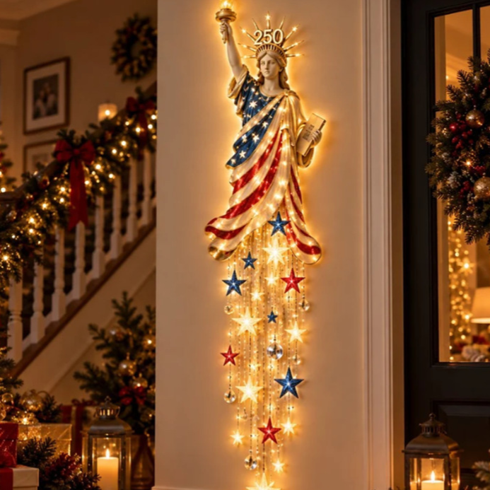 LED Lighted Christmas Tree Wall Hanging Decoration with Wreath Door Ornament teemdrop