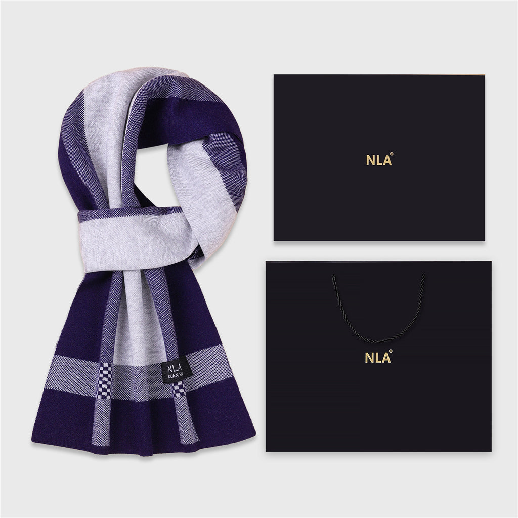 Men's Wool Scarf Men's Winter Warm Knitted Scarf teemdrop