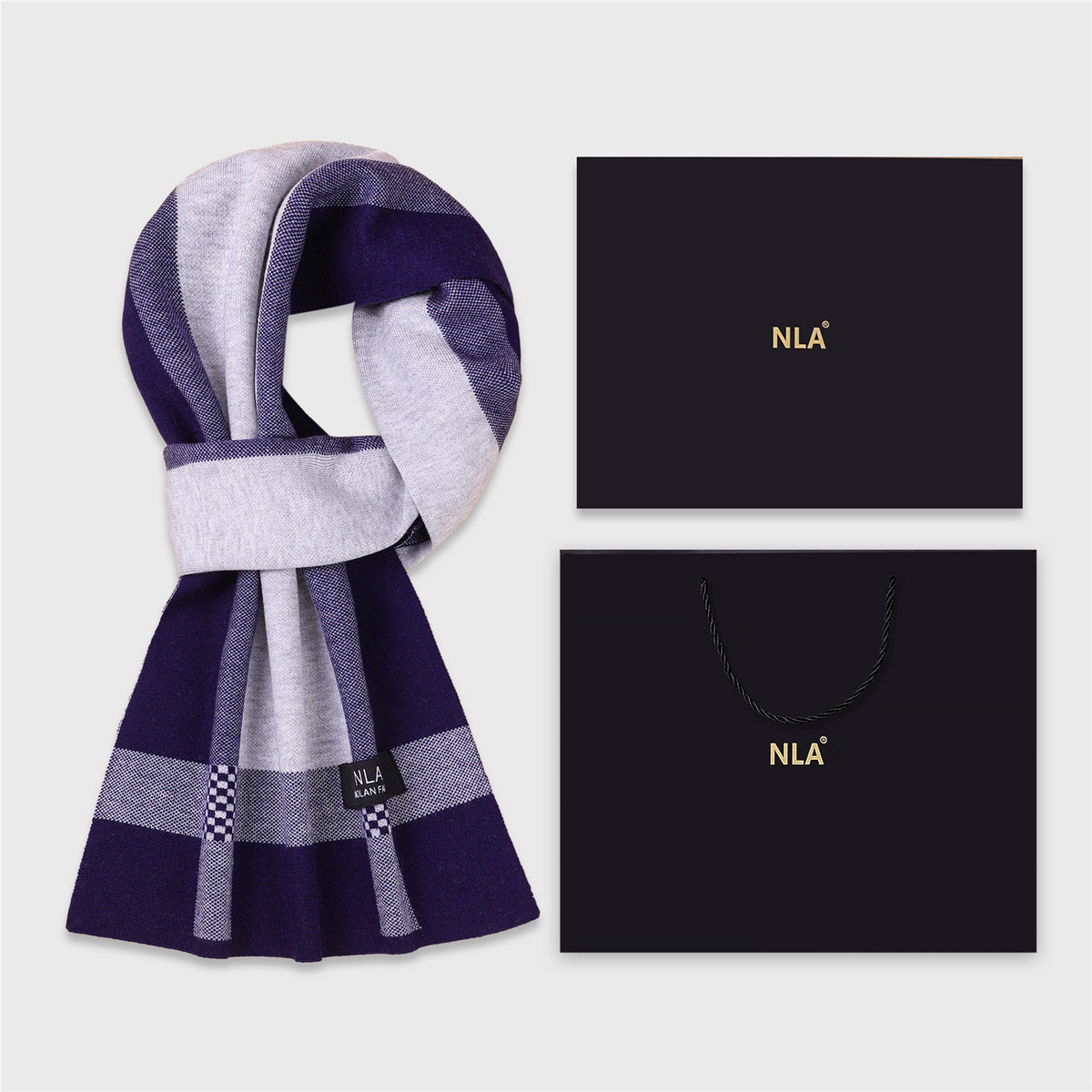 Men's Wool Scarf Men's Winter Warm Knitted Scarf teemdrop