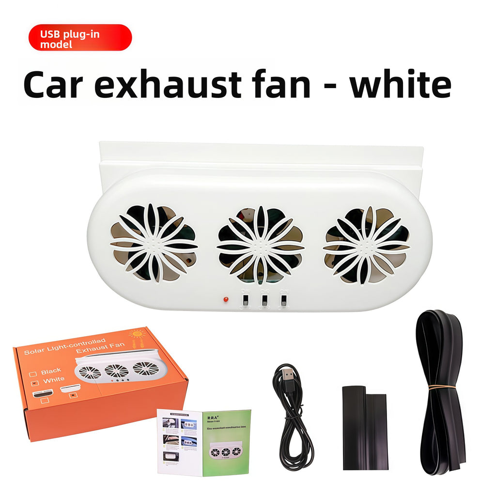 Solar USB Car Exhaust Fan Interior Air Circulator teemdrop
