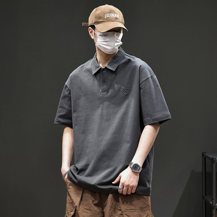 Trendy Black Polo Shirt for Men teemdrop