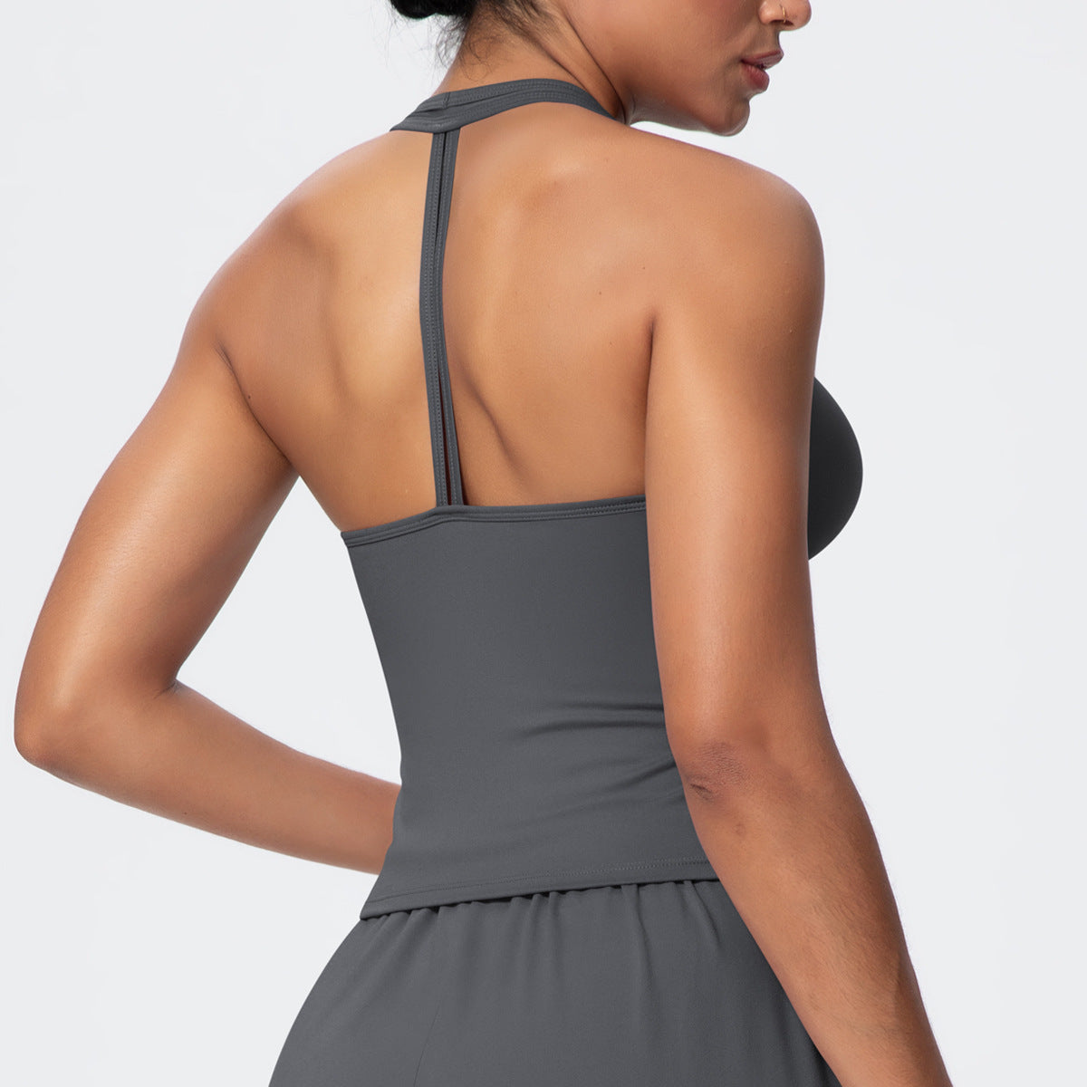 Ladies' stretchable breathable three-piece yoga set teemdrop