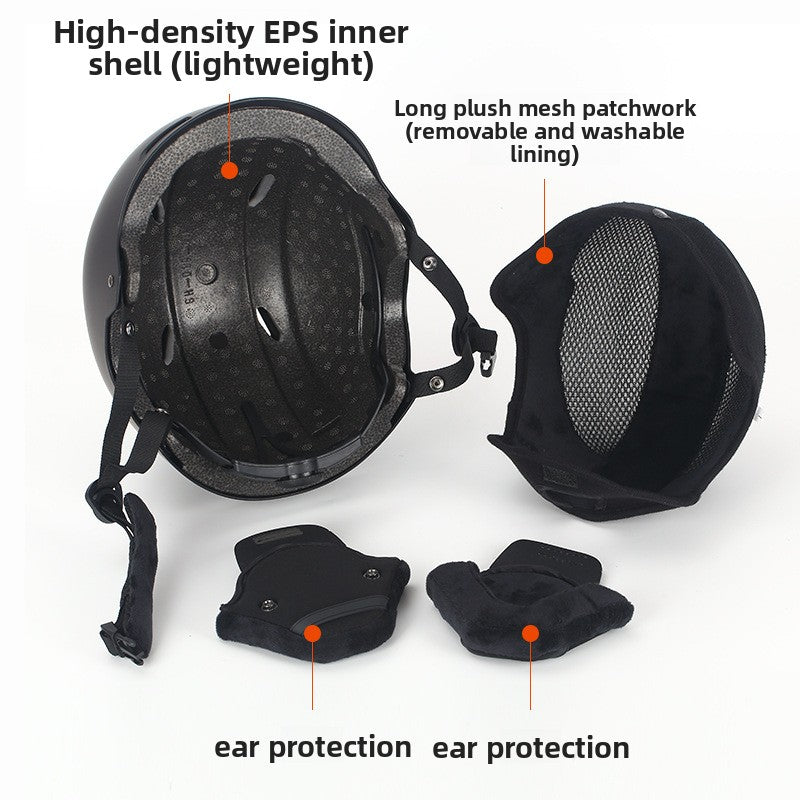 Outdoor men's and women's winter helmets for warmth