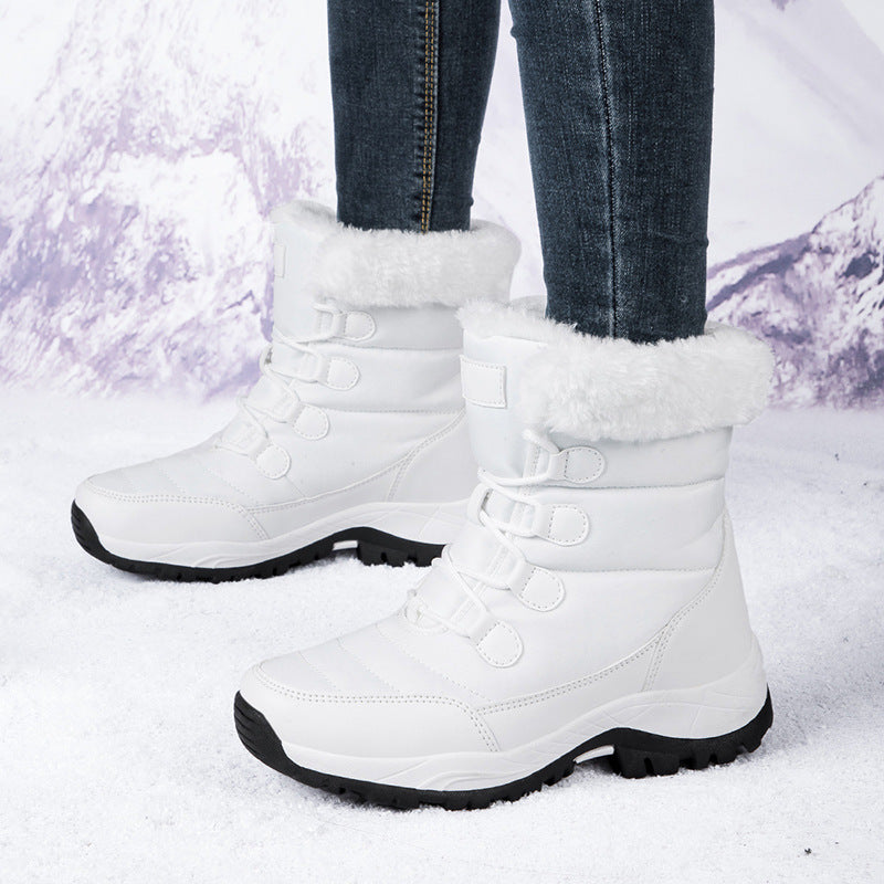 Womens Warm Fleece-Lined Winter Snow Boots