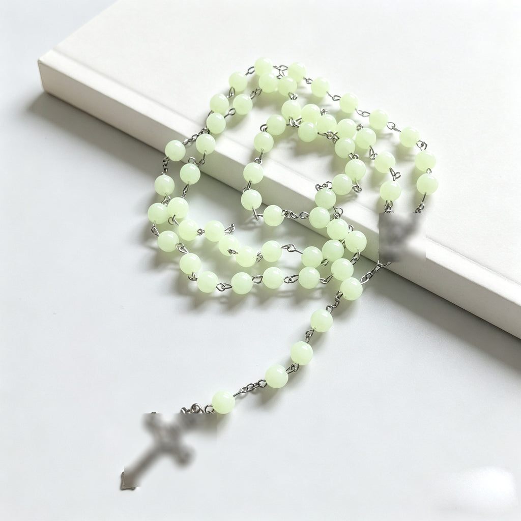 Adjustable Luminous Cross Bead Necklace