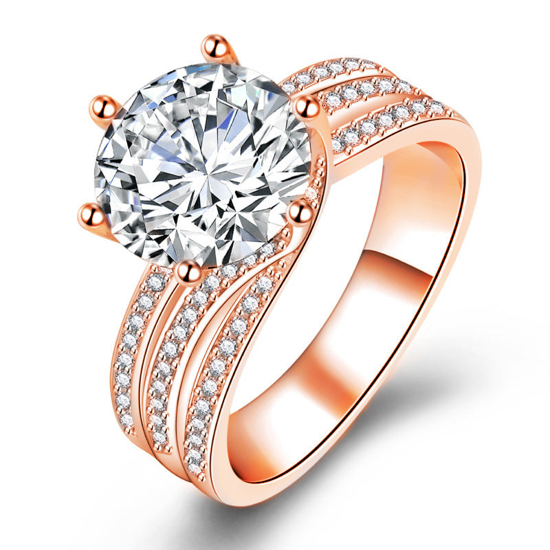 Classic Geometric Full Diamond Ring
