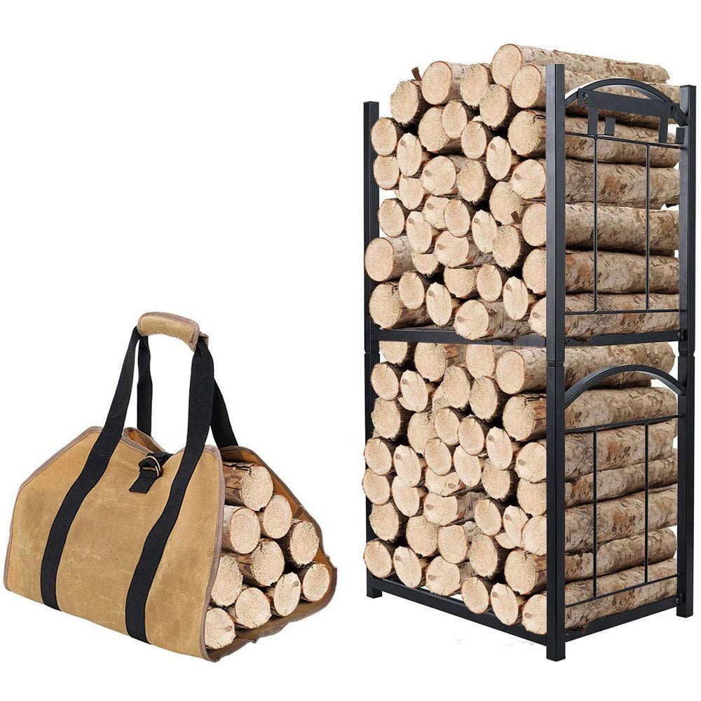 Burning stand firewood rack outdoor camping Wood stacking rack teemdrop
