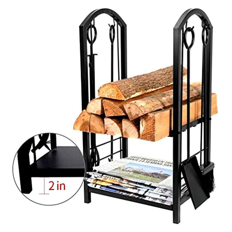 Burning stand firewood rack outdoor camping Wood stacking rack teemdrop
