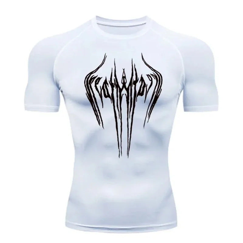 Mens Milk Silk Compression Fitness T-Shirt