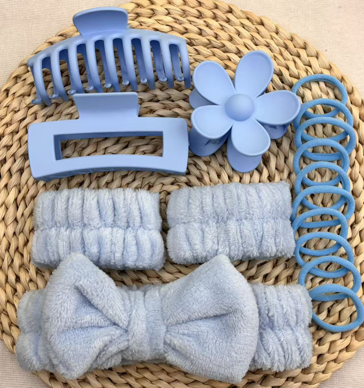 16-Piece Women's Hair Accessories Set with Bow Design and Versatile Clips Ties for Daily Styling teemdrop
