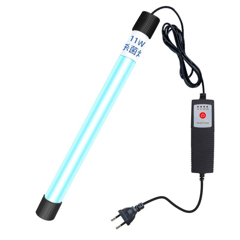 Submersible UVC Aquarium Sterilization Lamp with Timer for Fish Tank Algae Control and Clear Water teemdrop
