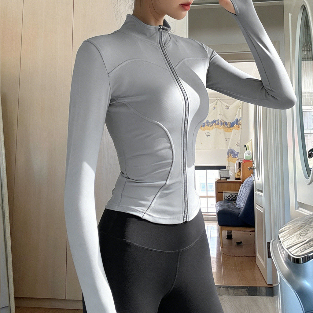 Women's 2-Piece Quick-Dry Long Sleeve Yoga Running Sports Set teemdrop