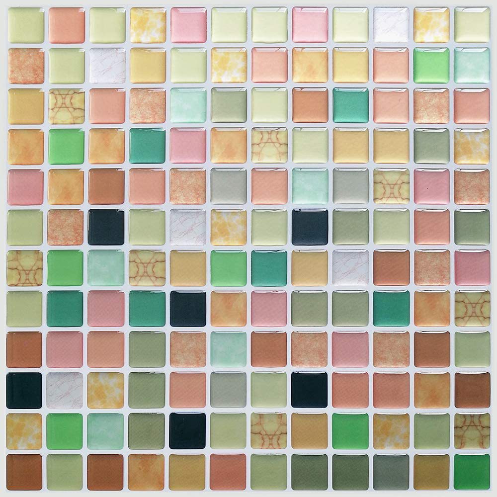 3D Self-Adhesive PET Mosaic Tile Wall Sticker for Home Decoration teemdrop