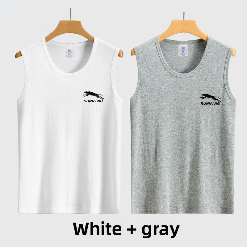 Men's Solid Color Sleeveless Breathable Sports Gym Fitness Vest teemdrop