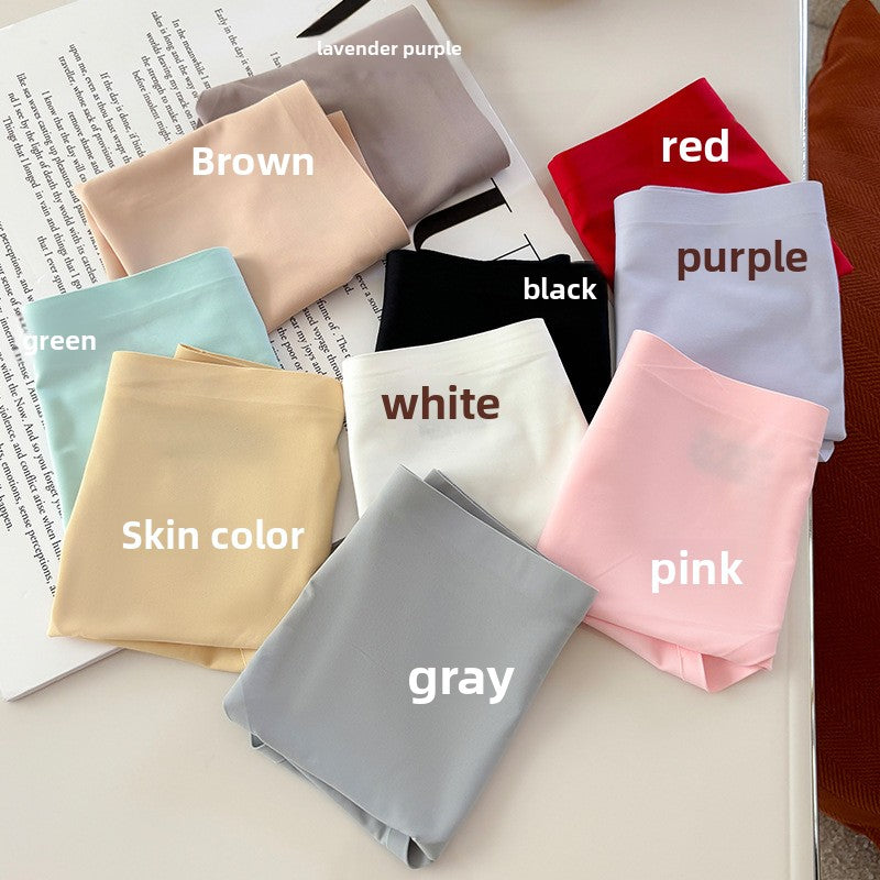 Women Seamless Ice Silk Breathable Mid-Waist Triangle Panties