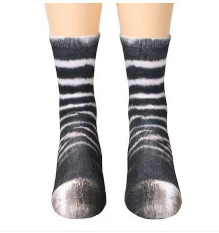 Animal Paw Print Novelty Socks