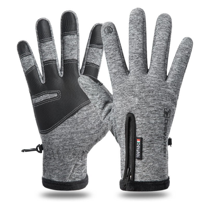 Cycling Gloves Windproof Waterproof Velvet Warm Gloves teemdrop