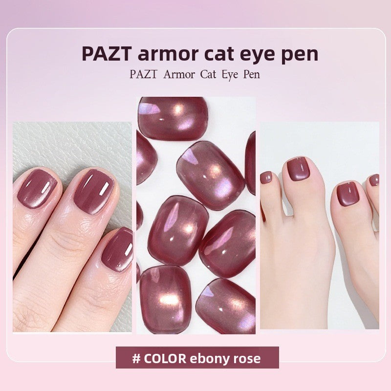 6-in-1 Cat Eye Gel Nail Polish Pen Set, Non-Damaging Base and Top Coat for Nail Art