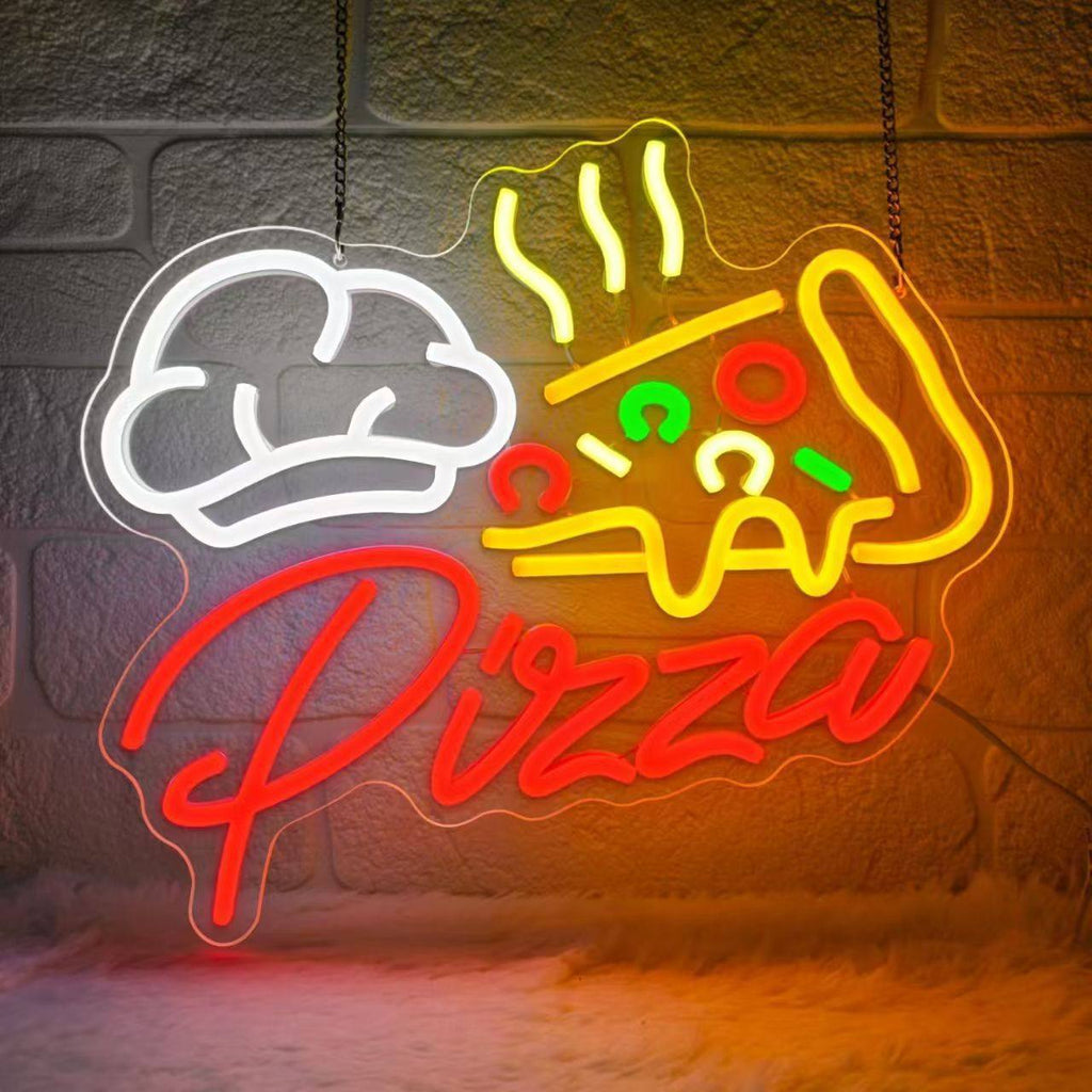 LED Neon Light Hamburger Fries Sushi Shape Sign for Home Bar Decoration