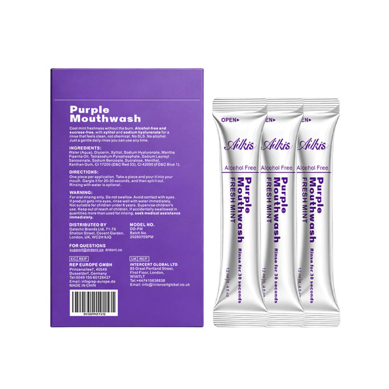 Purple mouthwash
