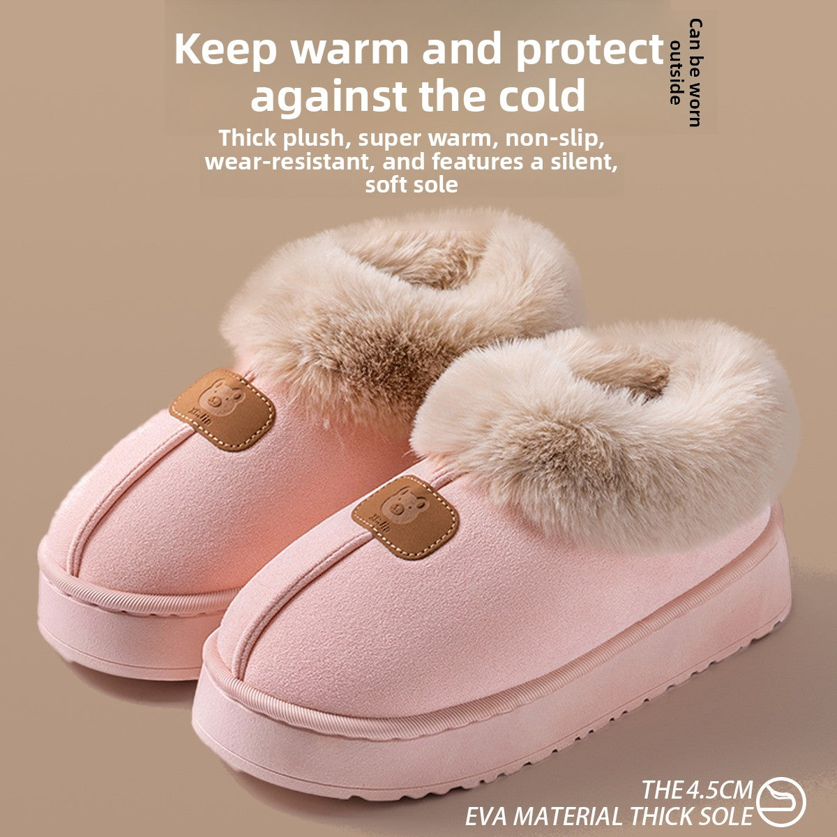 Cloud-like cotton slippers teemdrop