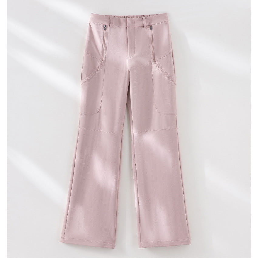 Women's Two-Piece Tracksuit with Hooded Jacket and Straight-Leg Pants teemdrop