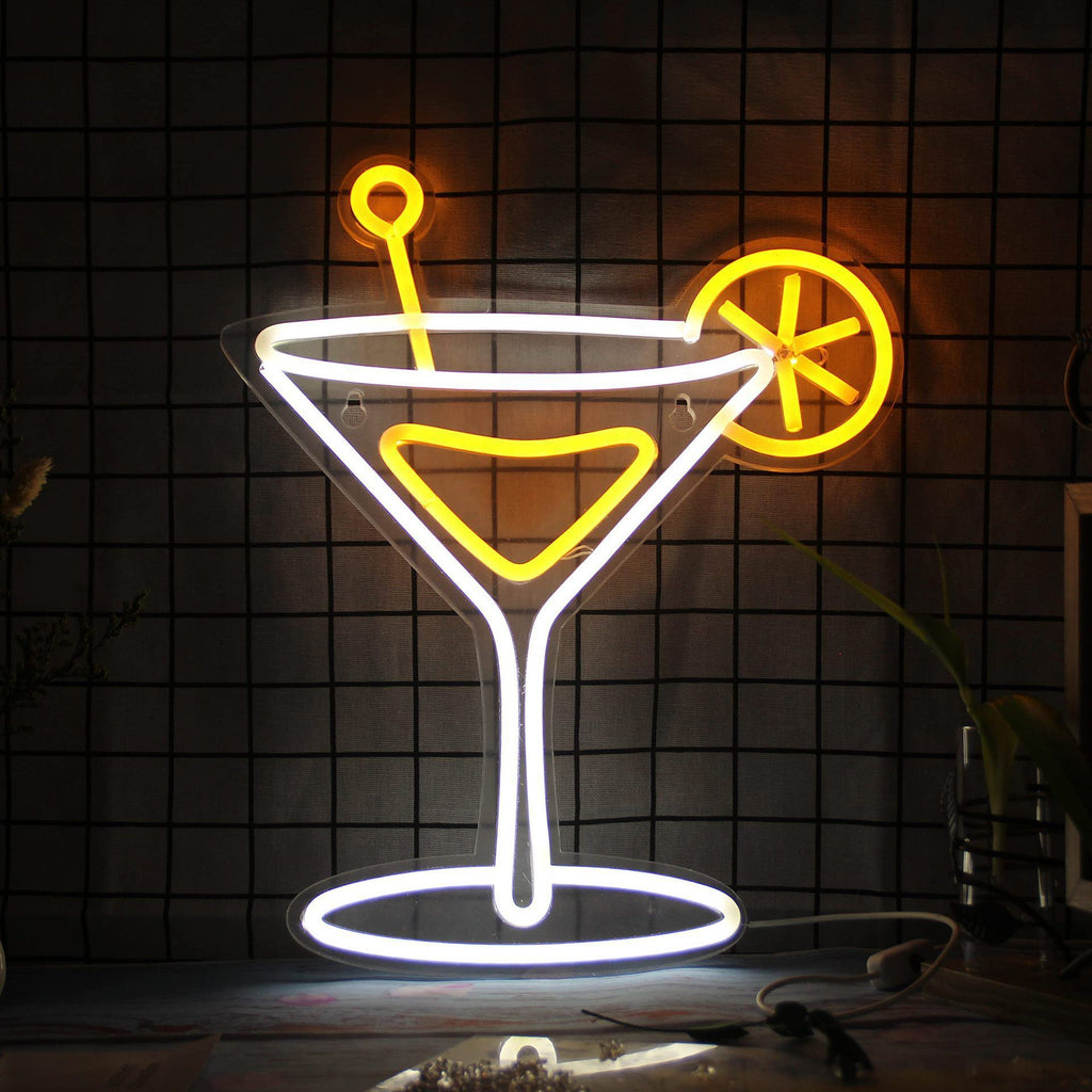 Neon light wall decoration teemdrop