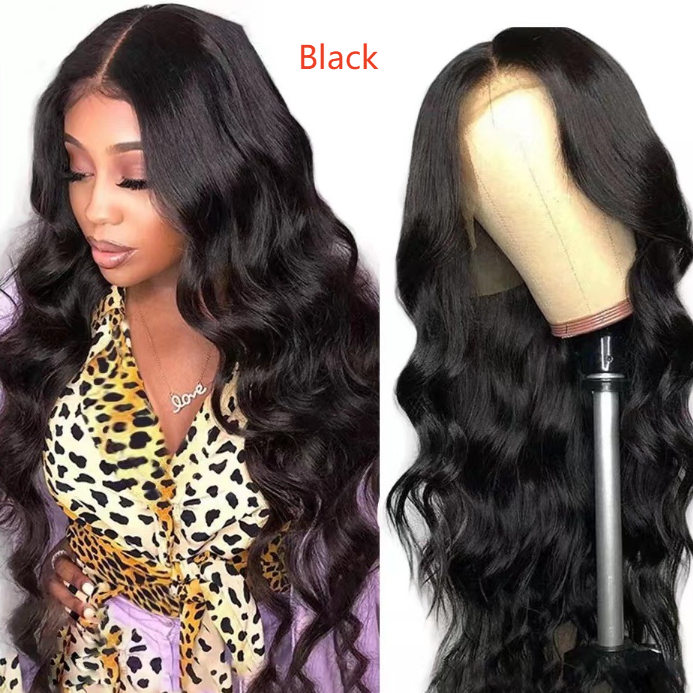 Women's Synthetic Long Curly Wig with Bangs Heat Resistant Fiber teemdrop