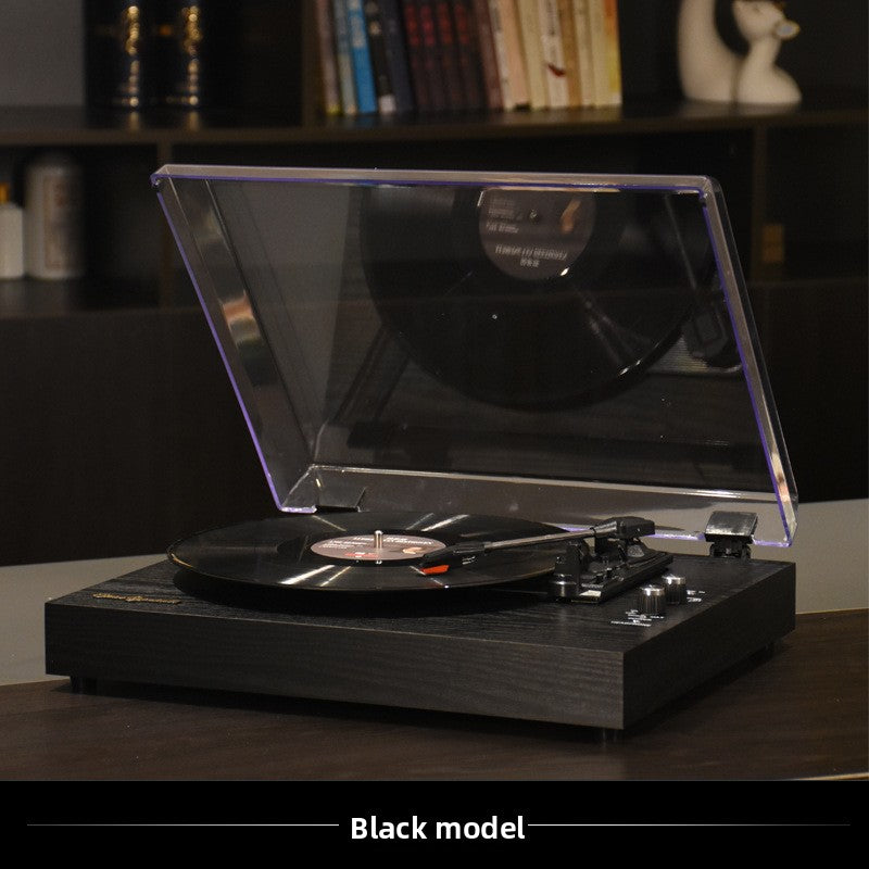 Home Retro European-style Wooden Black Glue Record Player teemdrop