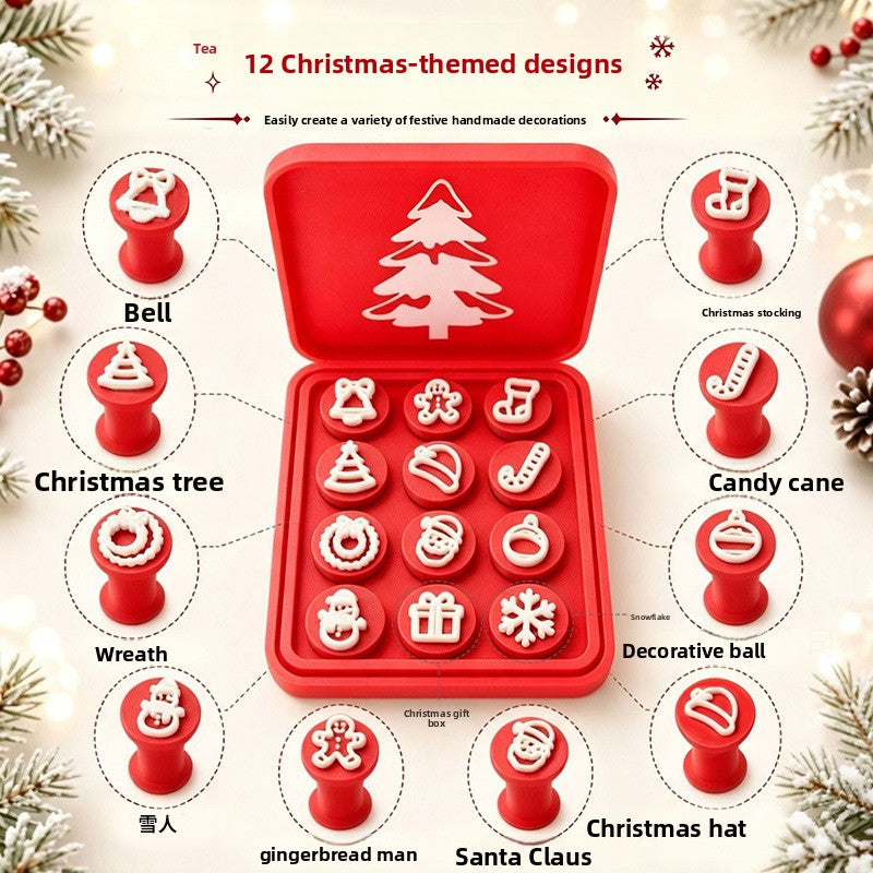 Christmas-themed soft rubber stamp