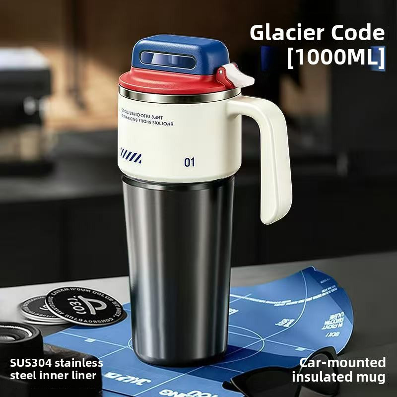 Giant Ice Cup with Large Capacity and Straw
