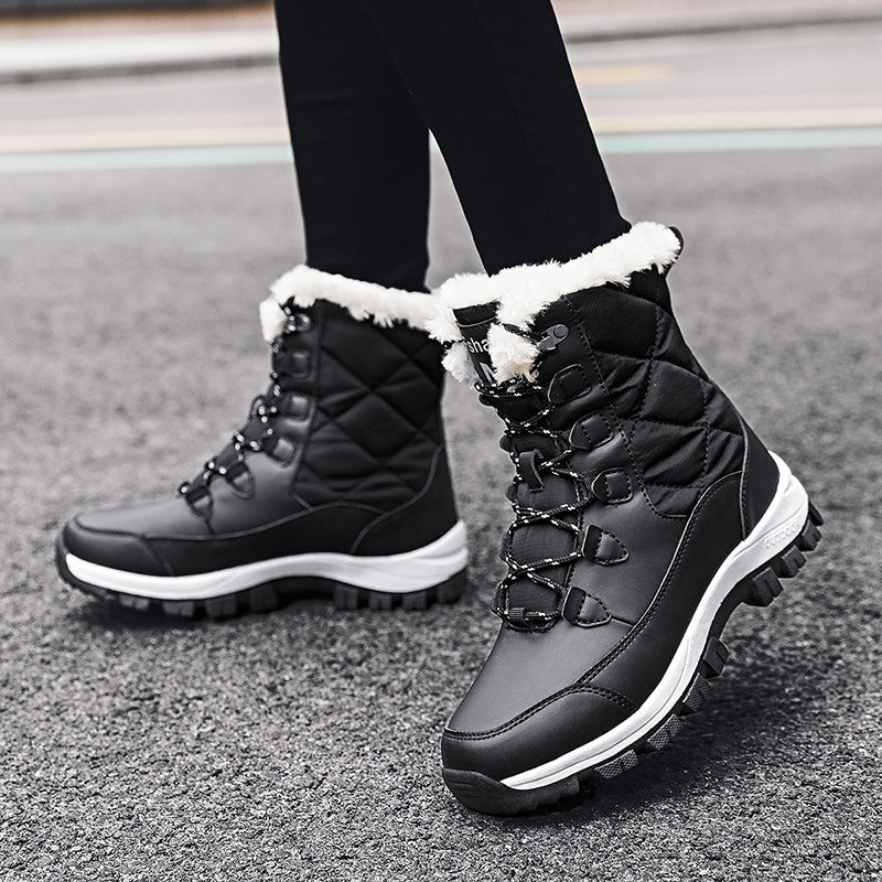Womens Warm Fleece-Lined Winter Snow Boots