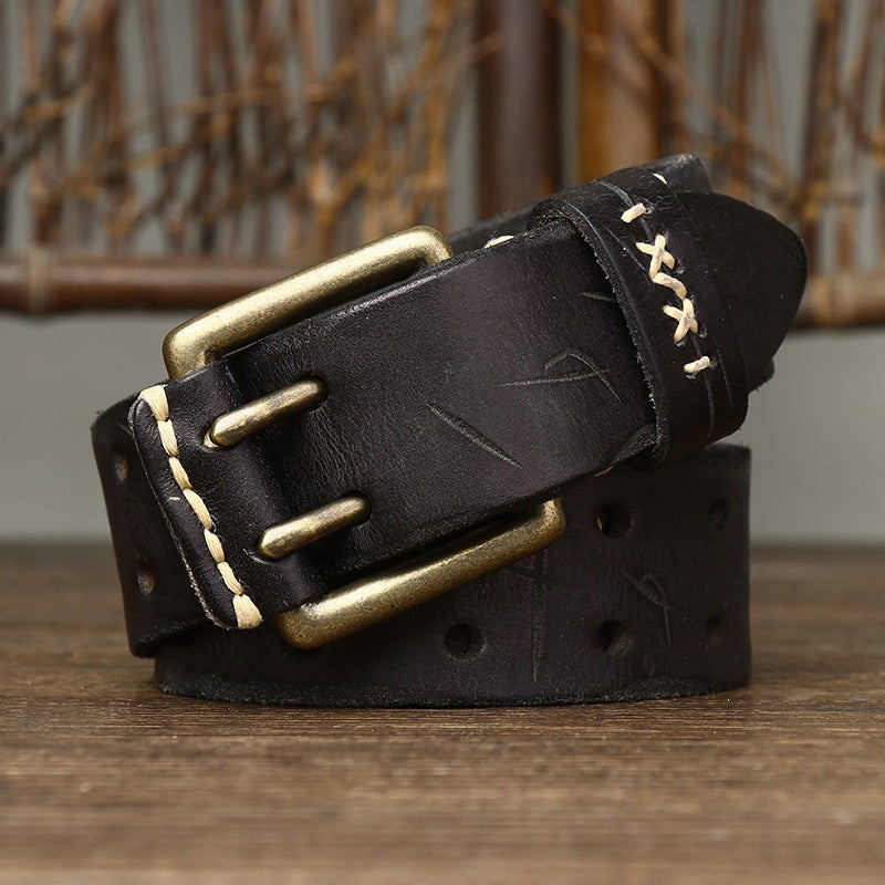 Double-prong buckle belt teemdrop