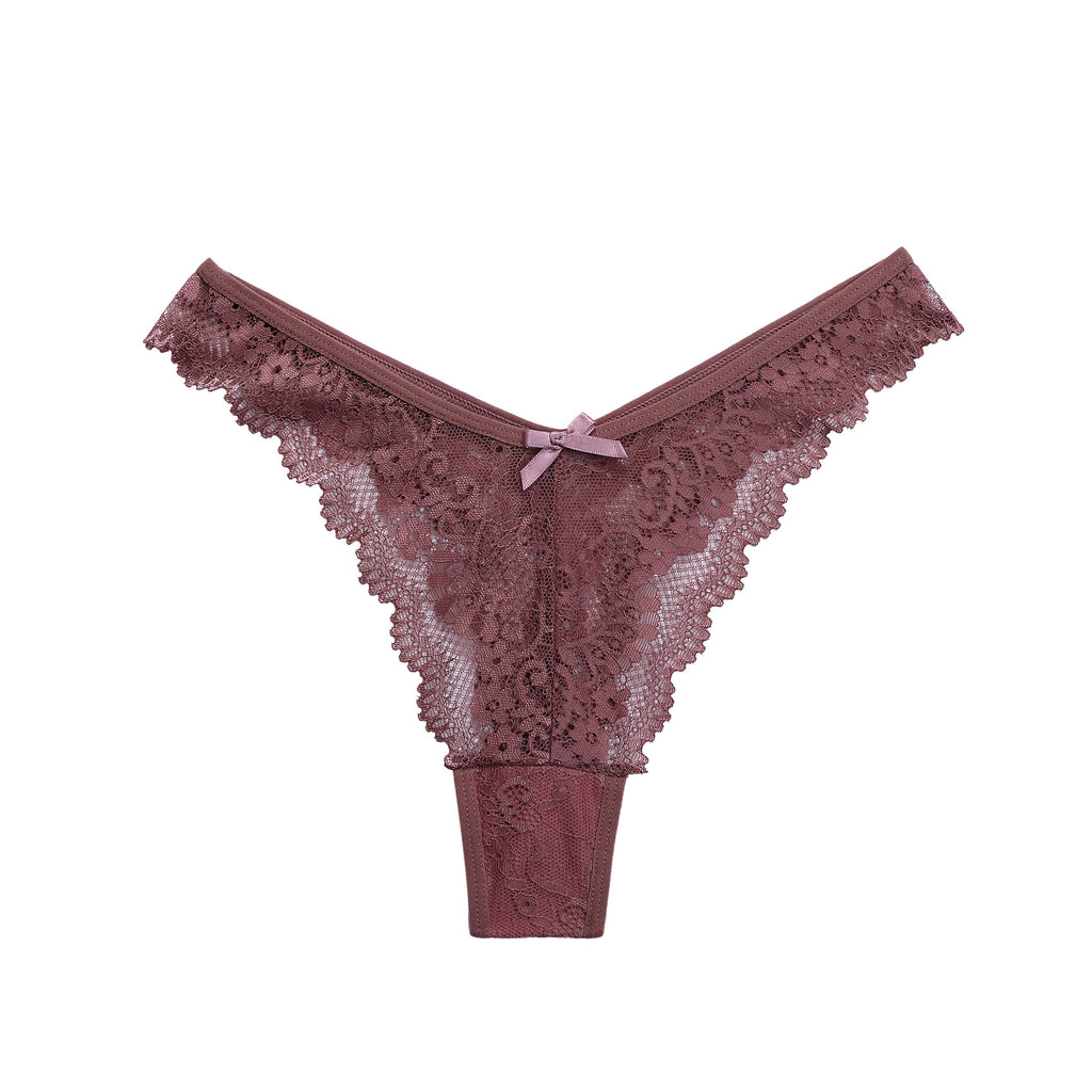 Lace Jacquard Womens Thong Underwear